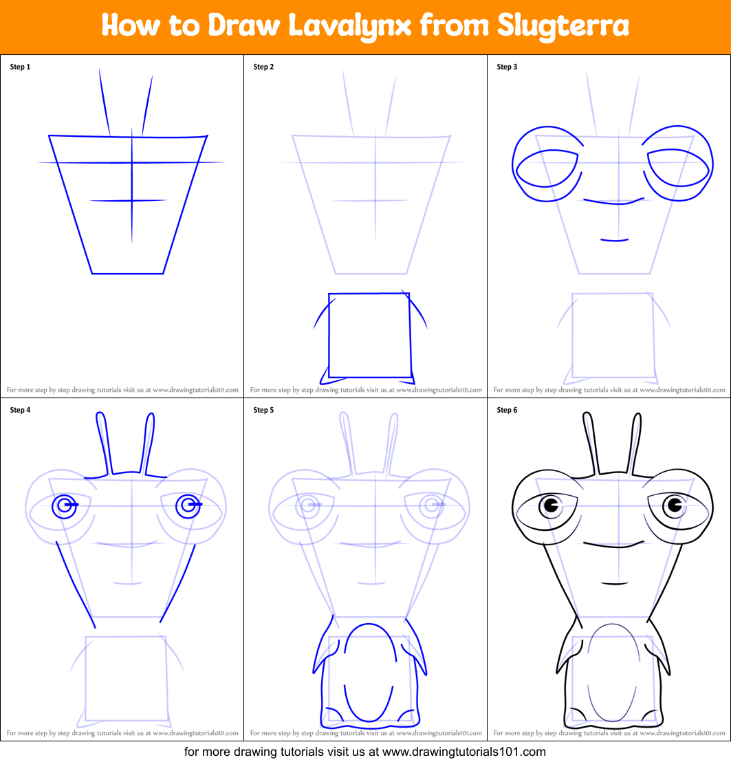 How to Draw Lavalynx from Slugterra Printable Step by Step