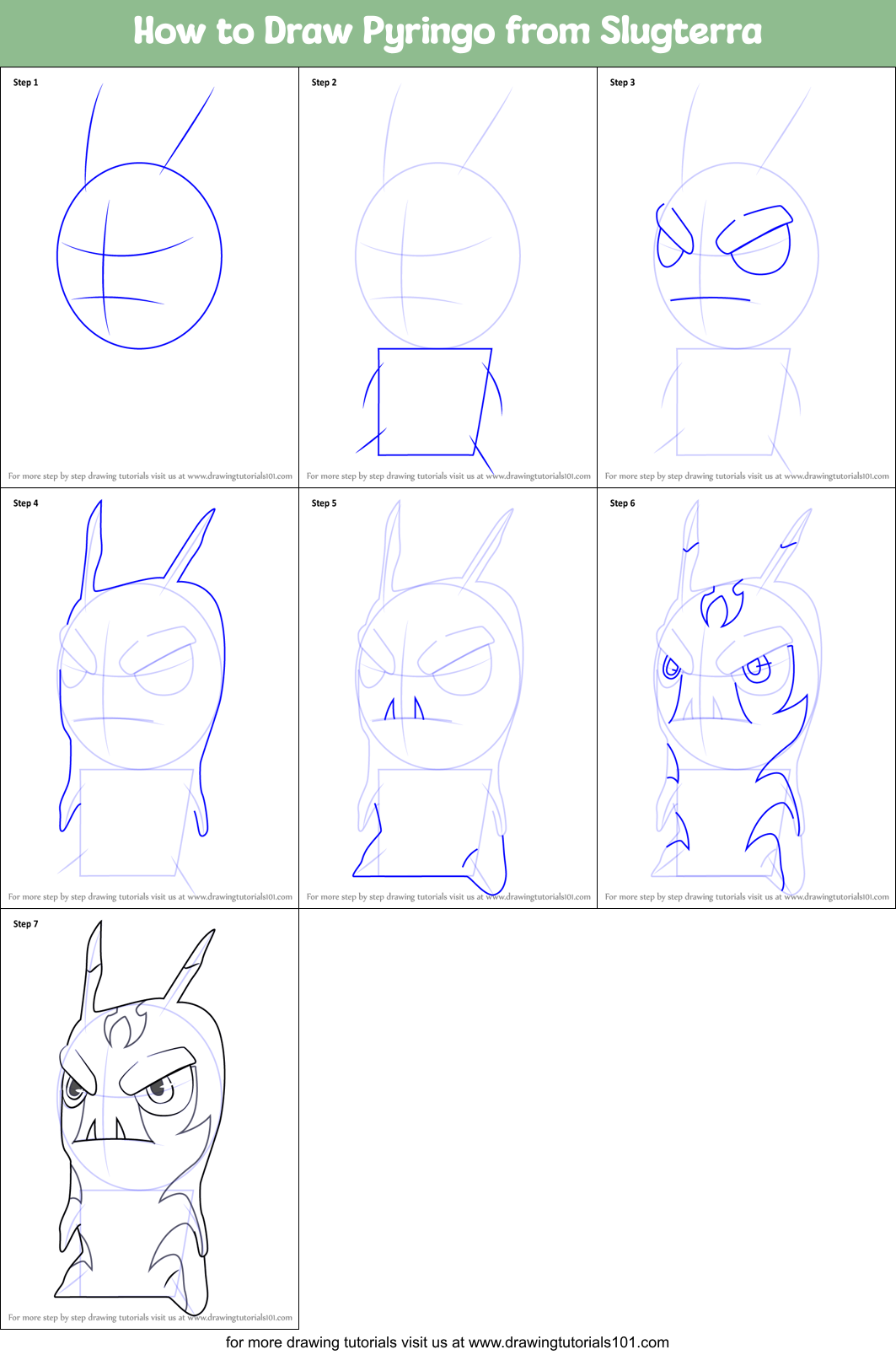 How to Draw Pyringo from Slugterra Printable Step by Step