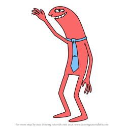 How to Draw Allan Red from Smiling Friends