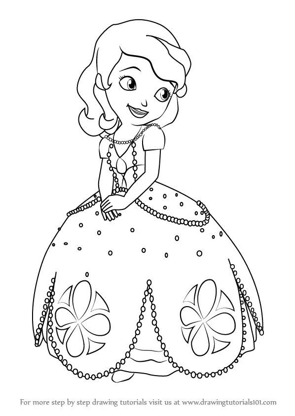 Step by Step How to Draw Princess Sofia from Sofia the First