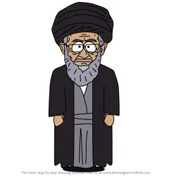 How to Draw Ali Khamenei from South Park