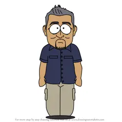 How to Draw Cesar Millan from South Park
