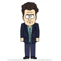 How to Draw Charlie Sheen from South Park