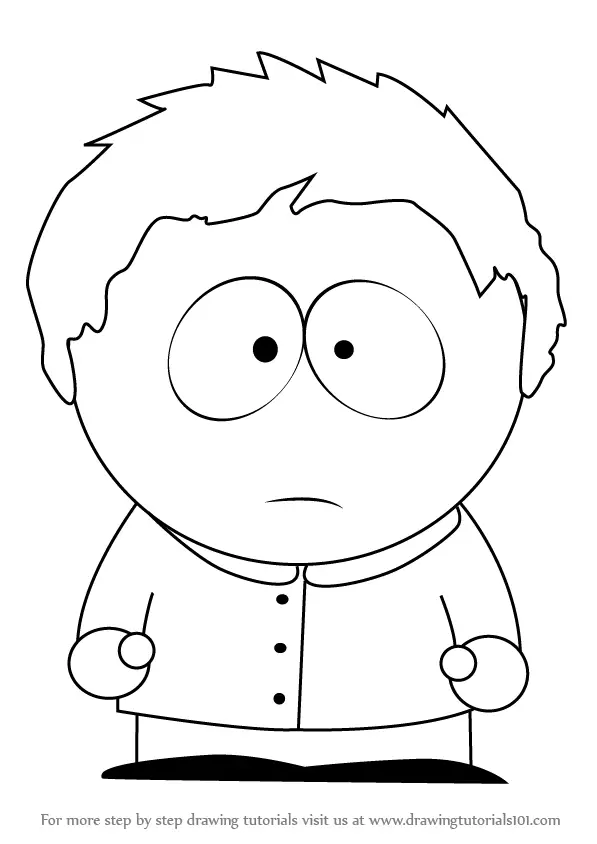 Learn How To Draw Clyde Donovan From South Park Sketch Coloring Page.