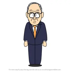 How to Draw Dick Cheney from South Park