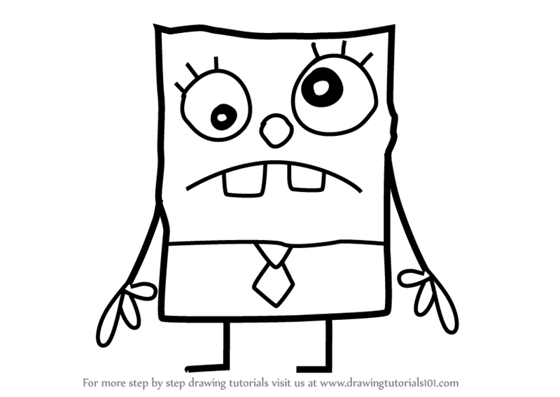 Spongebob Squarepants Drawing Step By Step