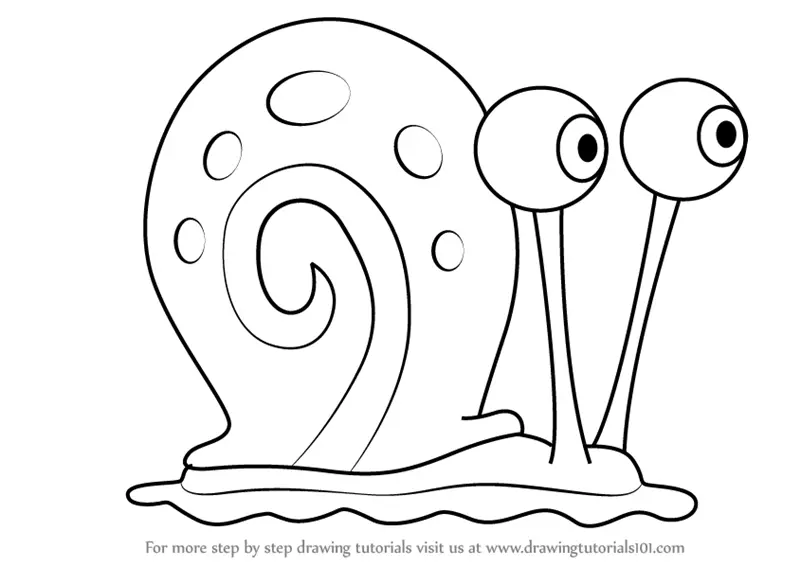 Learn How to Draw Gary the Snail from SpongeBob SquarePants (SpongeBob