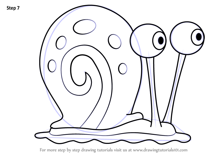 Learn How to Draw Gary the Snail from SpongeBob SquarePants (SpongeBob