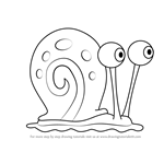 How to Draw Gary the Snail from SpongeBob SquarePants