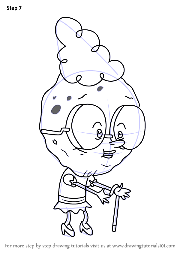 Learn How to Draw Grandma SquarePants from SpongeBob SquarePants