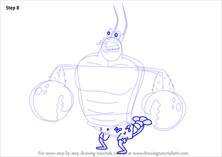 Learn How to Draw Larry the Lobster from SpongeBob SquarePants