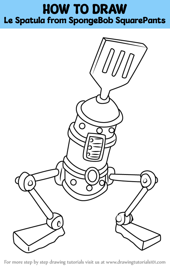 How to Draw Le Spatula from SpongeBob SquarePants (SpongeBob SquarePants) Step by Step