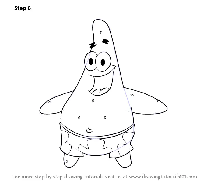 Learn How to Draw Patrick Star from SpongeBob SquarePants (SpongeBob