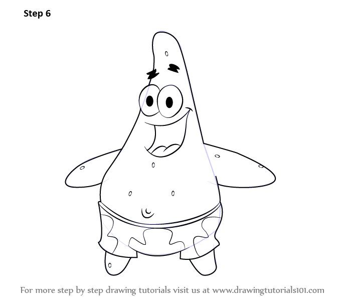 Learn How to Draw Patrick Star from SpongeBob SquarePants (SpongeBob