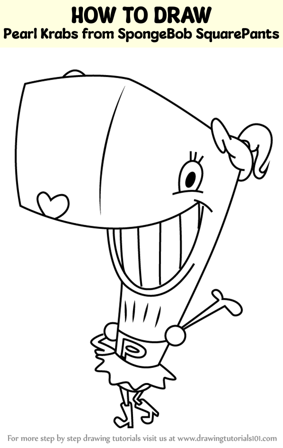 How to Draw Pearl Krabs from SpongeBob SquarePants (SpongeBob