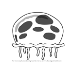 How to Draw Queen Jellyfish from SpongeBob SquarePants