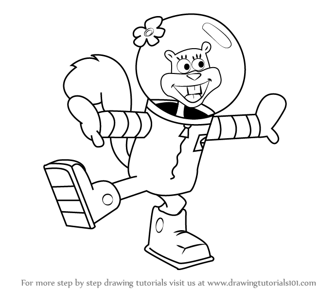 Learn How to Draw Sandy Cheeks from SpongeBob SquarePants (SpongeBob