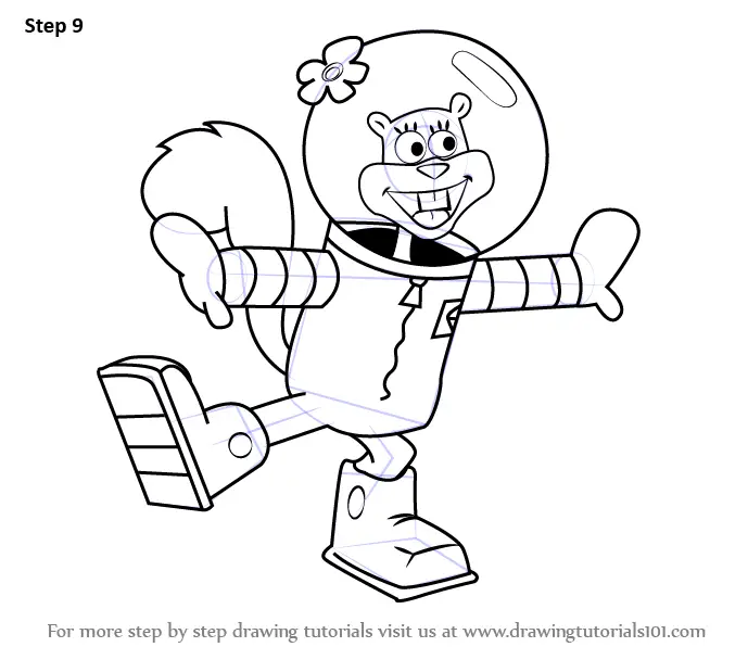 Learn How to Draw Sandy Cheeks from SpongeBob SquarePants (SpongeBob