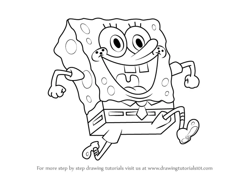 drawing cartoon square pants spongebob