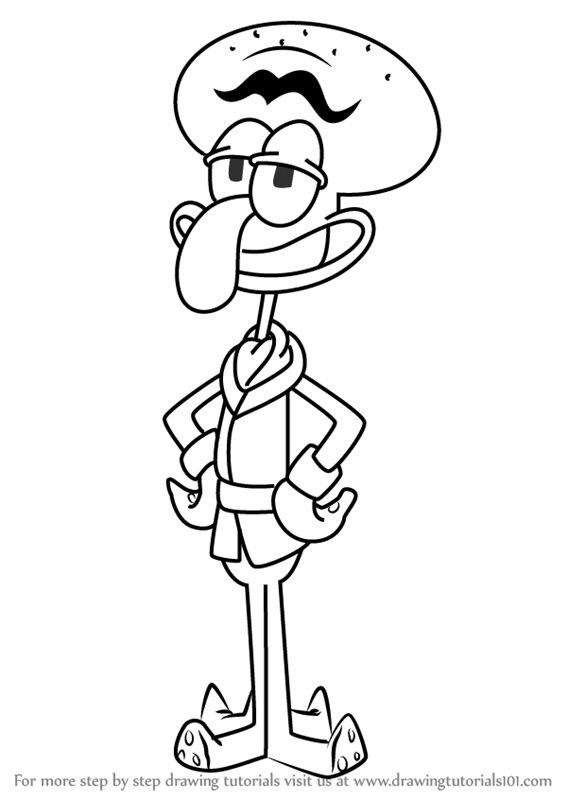 How to Draw Squilliam Fancyson from SpongeBob SquarePants (SpongeBob ...