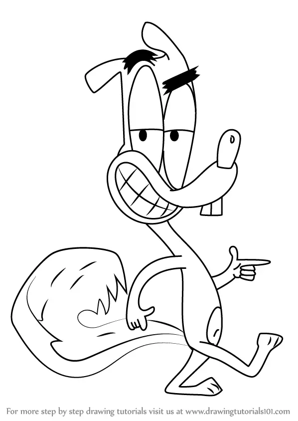 rodney from squirrel boy coloring page