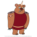 How to Draw Bearicorn from Star vs the Forces of Evil