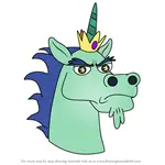 How to Draw King Pony Head from Star vs the Forces of Evil