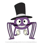 How to Draw Spider With a Top Hat from Star vs the Forces of Evil