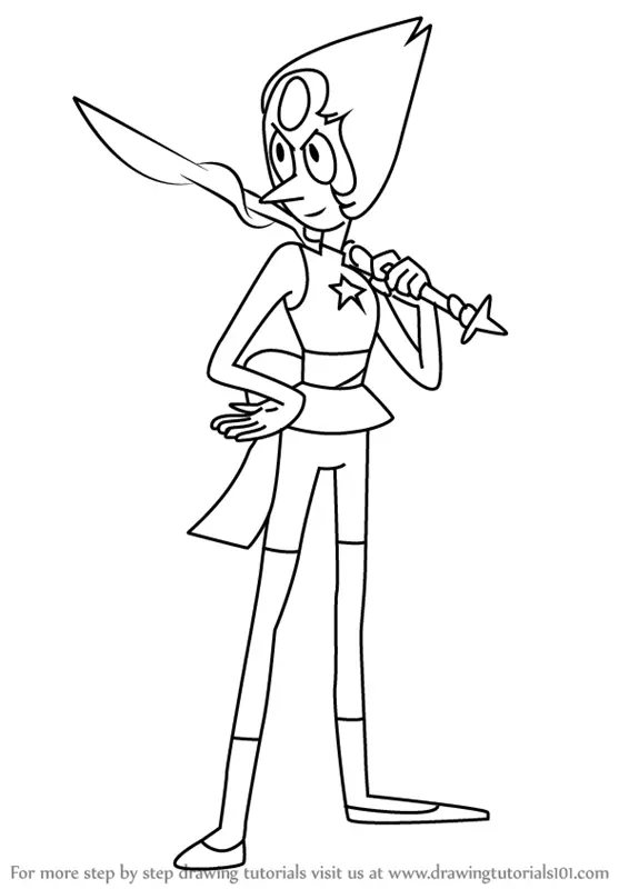 Learn How to Draw New Pearl from Steven Universe (Steven Universe) Step