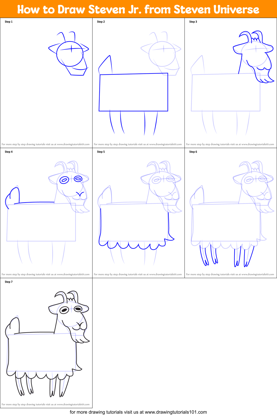 How to Draw Steven Jr. from Steven Universe Printable Step by Step