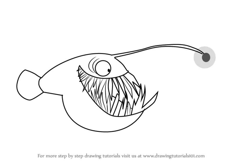 Learn How to Draw Anglerfish from Stoked (Stoked) Step by Step : Drawing  Tutorials