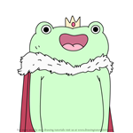 How to Draw Frog King from Summer Camp Island