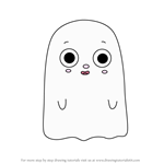 How to Draw Ghost the Boy from Summer Camp Island