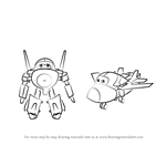 How to Draw Jerome from Super Wings