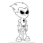How to Draw Robin from Teen Titans Go