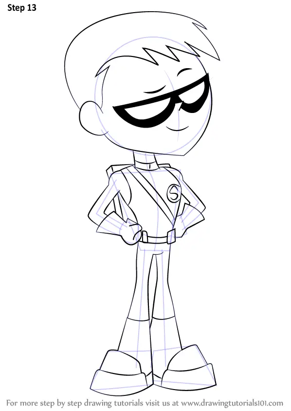 Step by Step How to Draw Speedy from Teen Titans Go :  