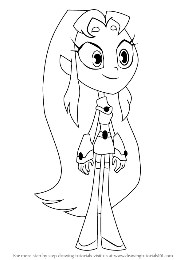 Learn How to Draw Starfire from Teen Titans Go (Teen Titans Go!) Step by  Step : Drawing Tutorials