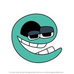 How to Draw E Lowercase from The Alphabet Lore