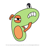 How to Draw GUN from The Alphabet Lore