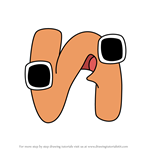 How to Draw N Lowercase from The Alphabet Lore