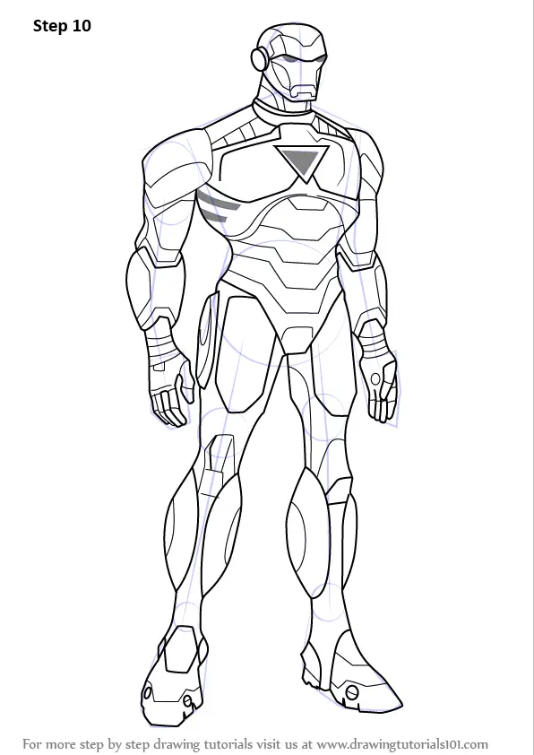 Learn How to Draw Iron Man from The Avengers - Earth's Mightiest Heroes