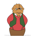 How to Draw Grizzly Grandpa Bear from The Berenstain Bears