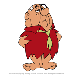How to Draw Alvin Brickrock from The Flintstones