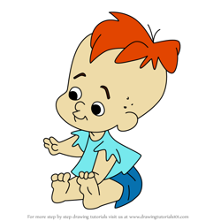 How to Draw Chip Rubble from The Flintstones