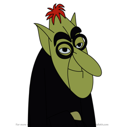 How to Draw Dr. Sinister from The Flintstones