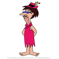 How to Draw J. Montague Gypsum from The Flintstones