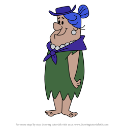 How to Draw Mary Lou Jim Hardrock from The Flintstones