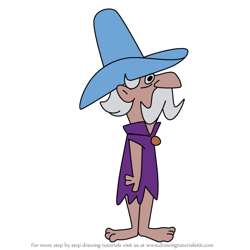 How to Draw Melville J. Muchrocks from The Flintstones