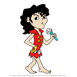How to Draw Michael Jackstone from The Flintstones