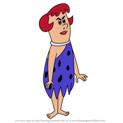 How to Draw Mrs. Gypsum from The Flintstones